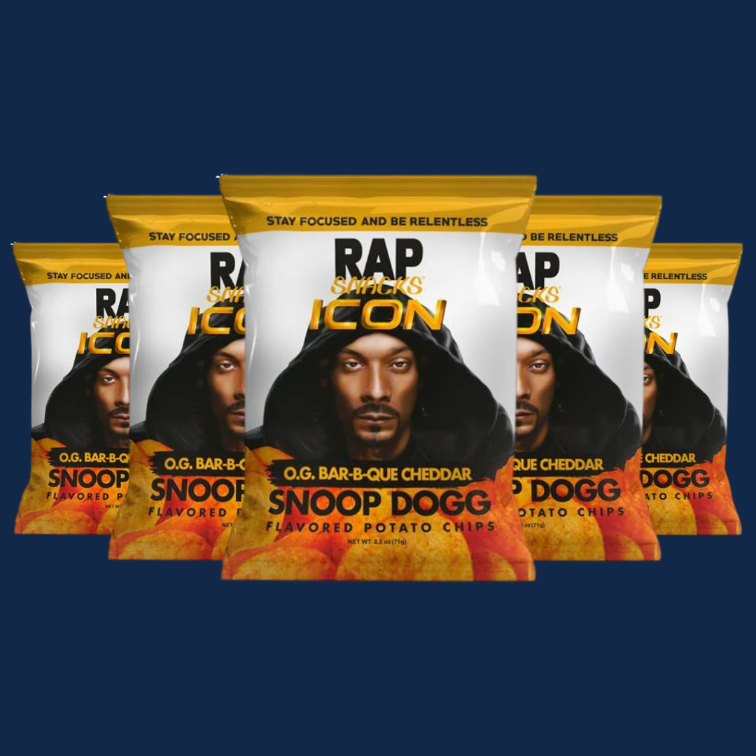 RAP SNACKS CHIPS SNOOP DOGG BBQ AND CHEDDAR