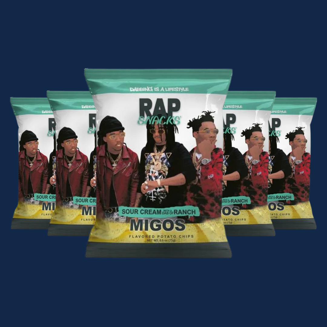 RAP SNACKS CHIPS MIGOS SOUR CREAM AND RANCH