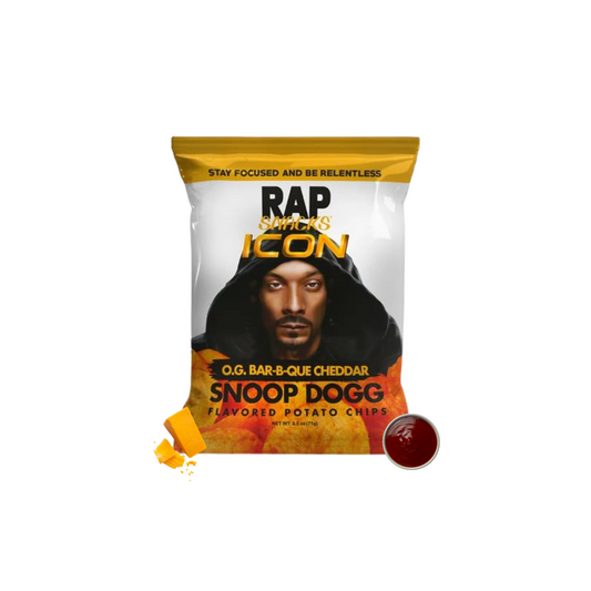 RAP SNACKS CHIPS SNOOP DOGG BBQ AND CHEDDAR